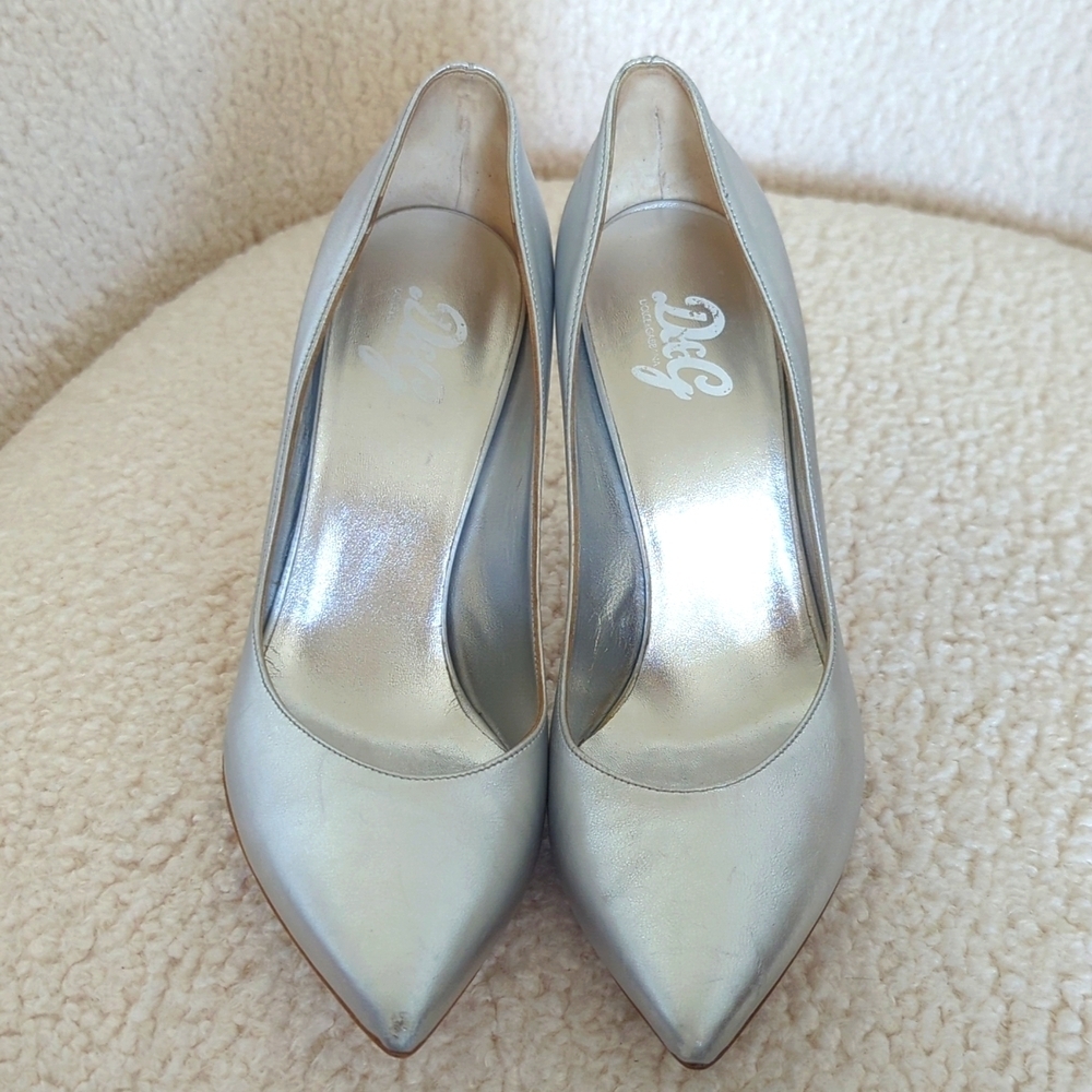 Dolce & Gabbana Silver Metallic Women's Heels - Picture 2 of 11